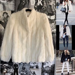 Off White Faux Fur Vintage Coat